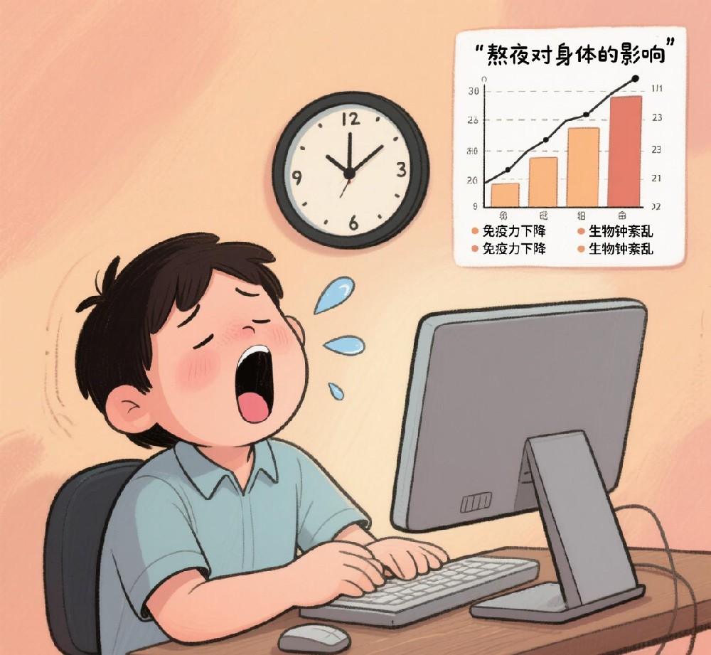 长期熬夜后 ED